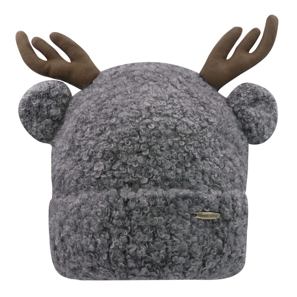 7381 Cute Reindeer Moose Hat Winter Warm Fuzzy Beanie Cap Fleece Lined